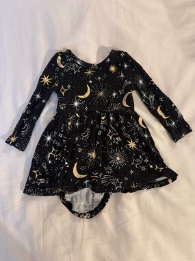Little Sleepies Celebration Stars Twirl Dress with Bodysuit
